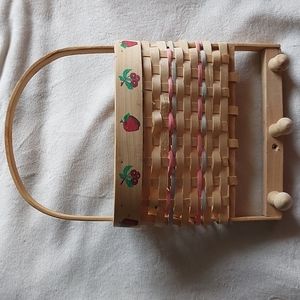 Vintage wicker strawberry apple wall baskets farmhouse